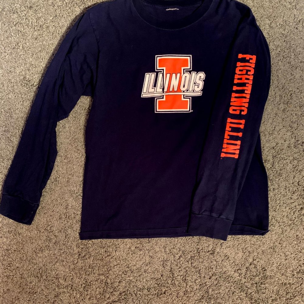 University of Illinois Long Sleeve Navy T-Shirt